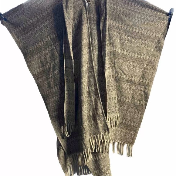 Textiles Poncho Adult One Size Woven Serape Blanket 100% Wool (100%Lana) MEXICO - Picture 3 of 7